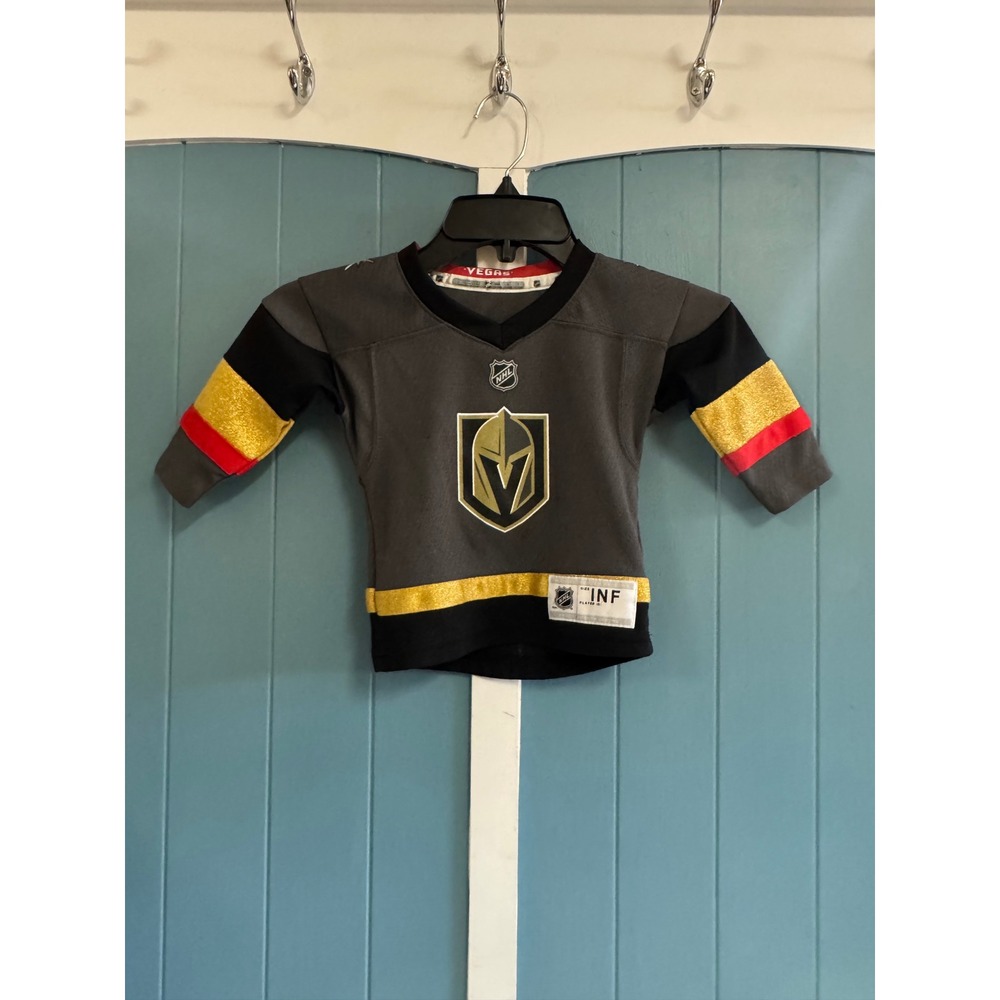 NHL Vegas Golden Knights Infant Jersey Gray Gold Black 12/24M Hockey Fan Gear
